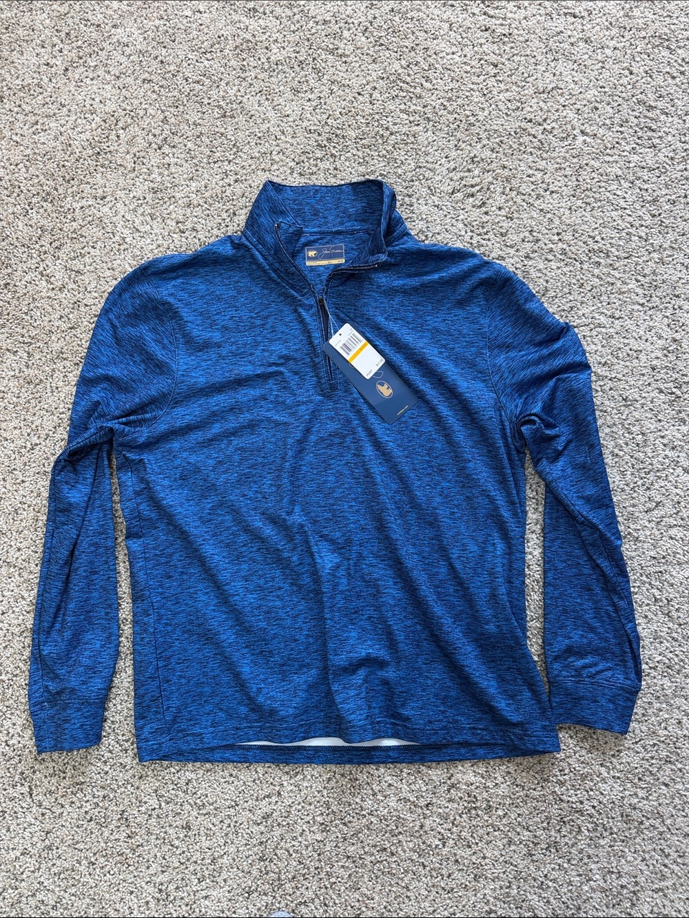 Men's Lightweight Quarter-Zip Shirt Jacket - Blue